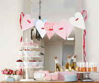 Paper heart garland
