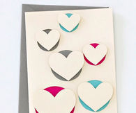 Pop up hearts card