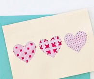 Patterned hearts card