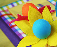 Egg spring flowers