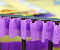 Crepe table ruffle