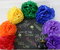 Rainbow theme St Patricks Day Mantel