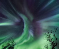 Northern lights swirl