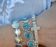 Silver and turquoise 