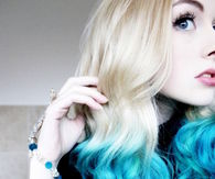 Blue tinged curls