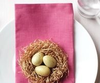 Easter nest table setting