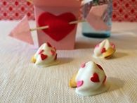 White chocolate dipped fortune cookies
