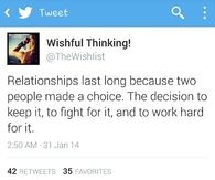 Relationships last long