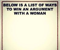 Winning an argumet
