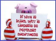 If love is blind, why is lingerie so popular