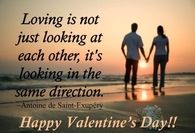 Love is looking in the same direction