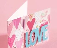 Simple hearts valentines card