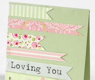 Faux ribbons Valentines Day Card