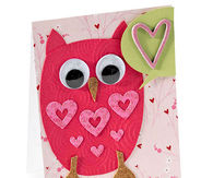 Owl heart valentine card