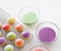 Pastel cupcake icings