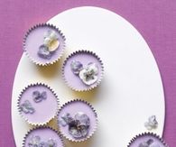 Spring cupcakes with sugared flowers