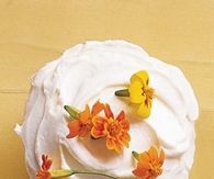 Edible flower cupcakes