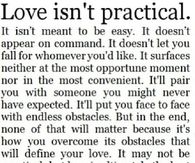 Love Isnt Practical