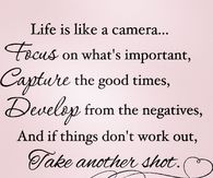 Life is like a camera