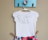 Ruffle embellished tee
