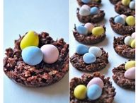 Chocolate coconut easter egg nests