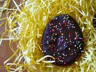 No bake Peanut butter and chocolate easter eggs