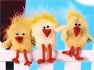 Chicklet baby sock puppets