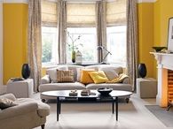 Saturated yellow living room