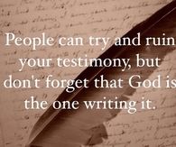 God is the one writing it