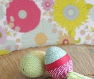 Thread wrapped eggs