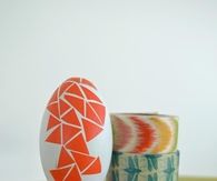 Washi taped eggs