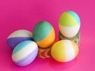 Neon dip dyed eggs