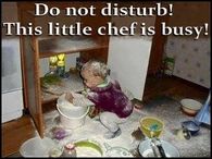 the little chef is busy