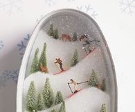 Ski slopes diorama