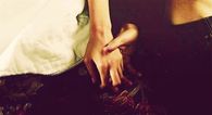 Hands caressing