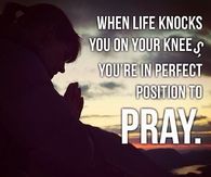 Perfect position to pray