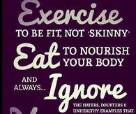 Exercise to be fit, not skinny