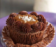 Caramel chocolate bourbon cupcakes