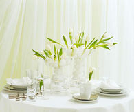 White on White Spring table settings