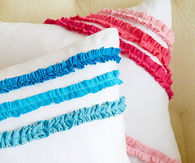 Ruffled pillows