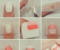 Heart ombre nails