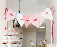 Paper heart garland