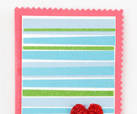 Striped heart card