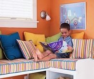 Kids room window seat