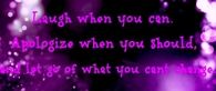 Laugh when you can...