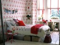 Rose patterned bedroom