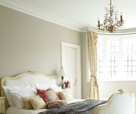 Luxurious velvet styled bedroom