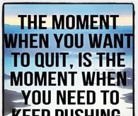 You need to keep pushing