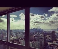 View of New York from an Apartment Living Room