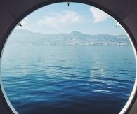 Window View on a Cruise in Spain